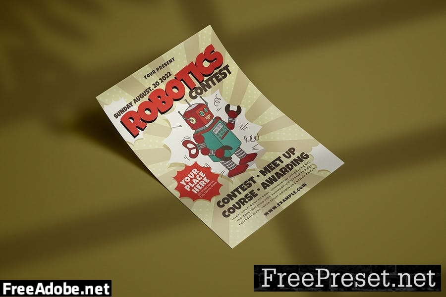 Retro Robotic - Flyer Template W322ZX9