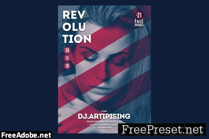 Revolution Music Flyer Poster AWRZCS