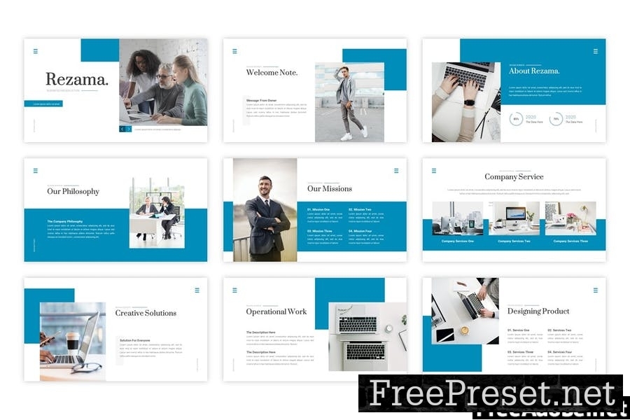 Rezama - Business PowerPoint Template 44NSXKF