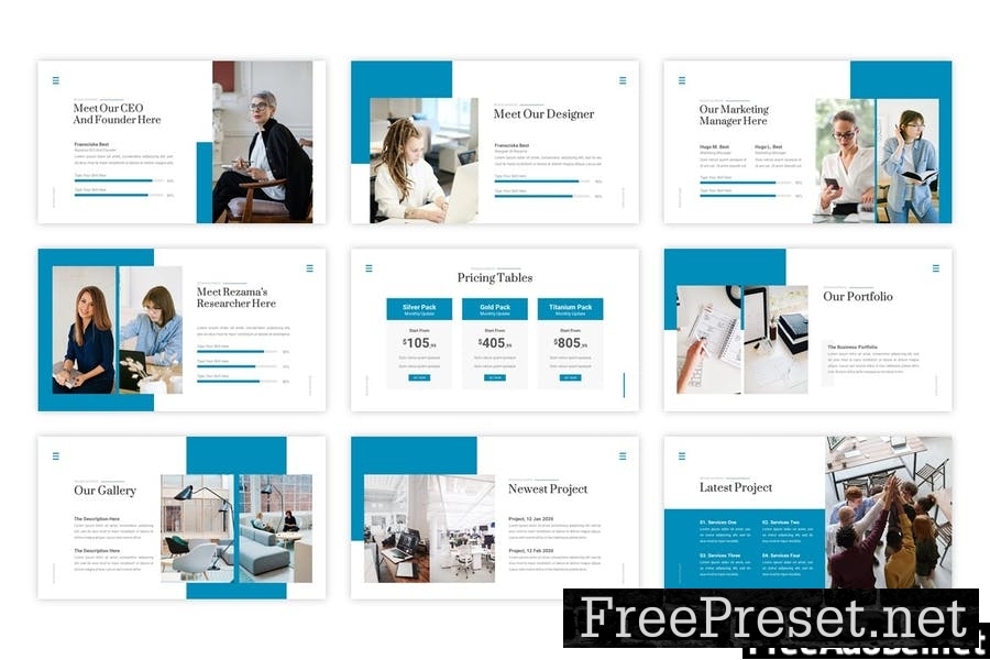 Rezama - Business PowerPoint Template 44NSXKF