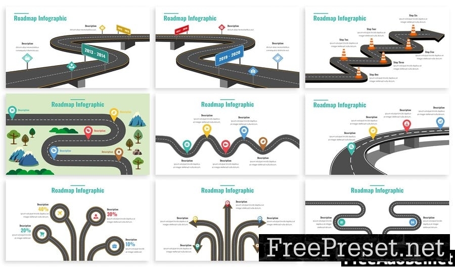 Roadmap Template For Powerpoint Presentation