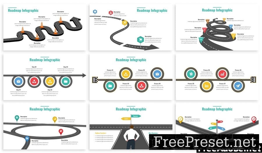 Roadmap Template For Powerpoint Presentation