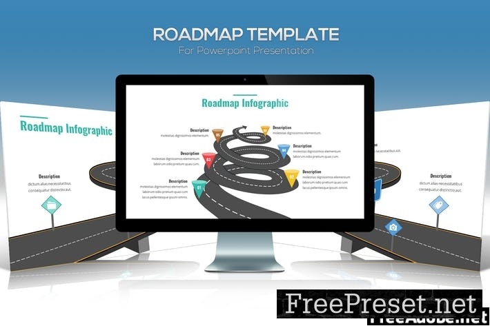 Roadmap Template For Powerpoint Presentation LYAEFAF