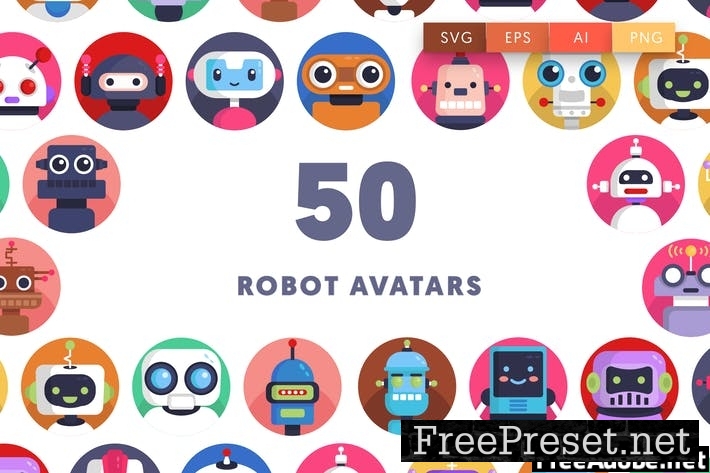 Robot Avatar Icons 28VASWG