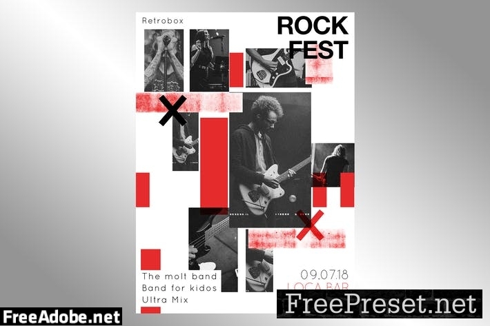 Rock Fest Flyer Poster 2262P4