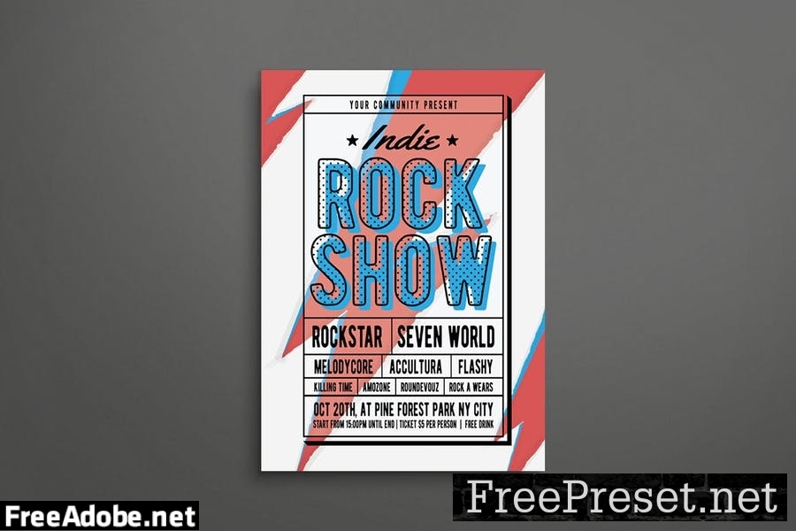 Rock Music Flyer M9XJCHQ