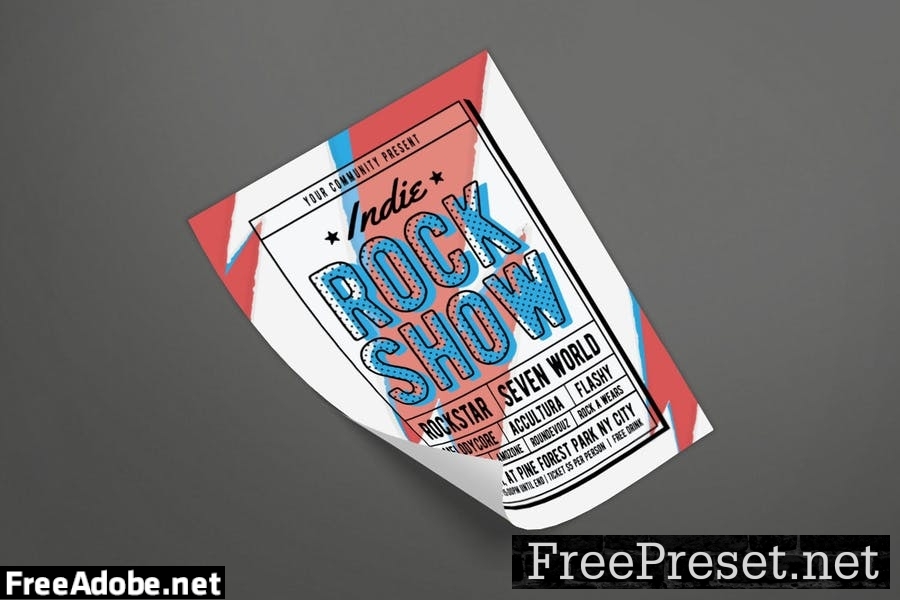 Rock Music Flyer M9XJCHQ