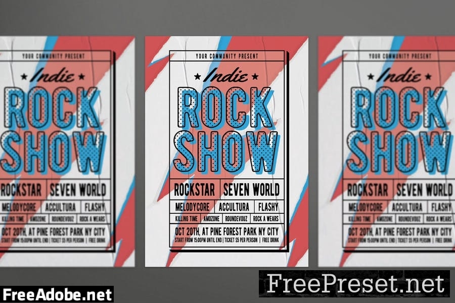 Rock Music Flyer M9XJCHQ