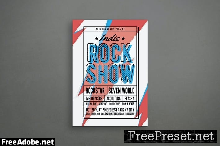 Rock Music Flyer M9XJCHQ