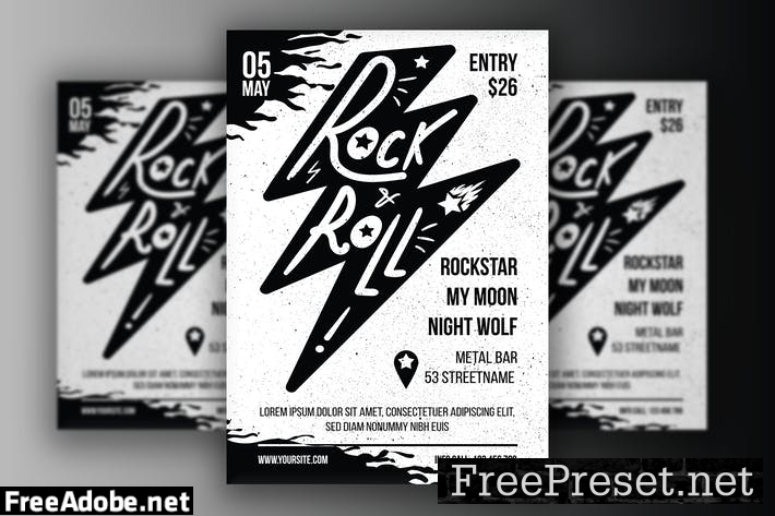 Rock 'n' Roll Poster 2QTALFJ