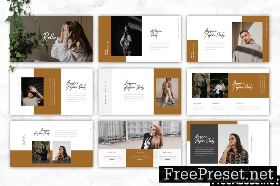 ROLLING - Fashion Google Slides Template