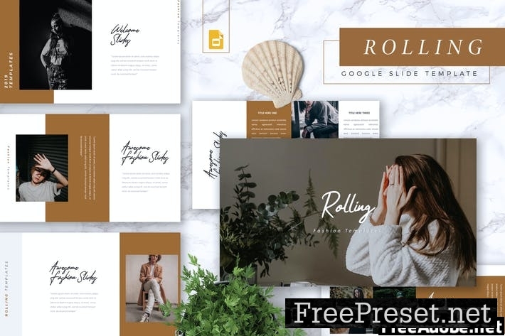 ROLLING - Fashion Google Slides Template D5V9GN4