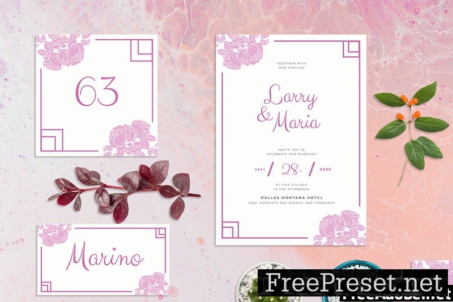 Rose Flower - Wedding Invitation JMWL4VY