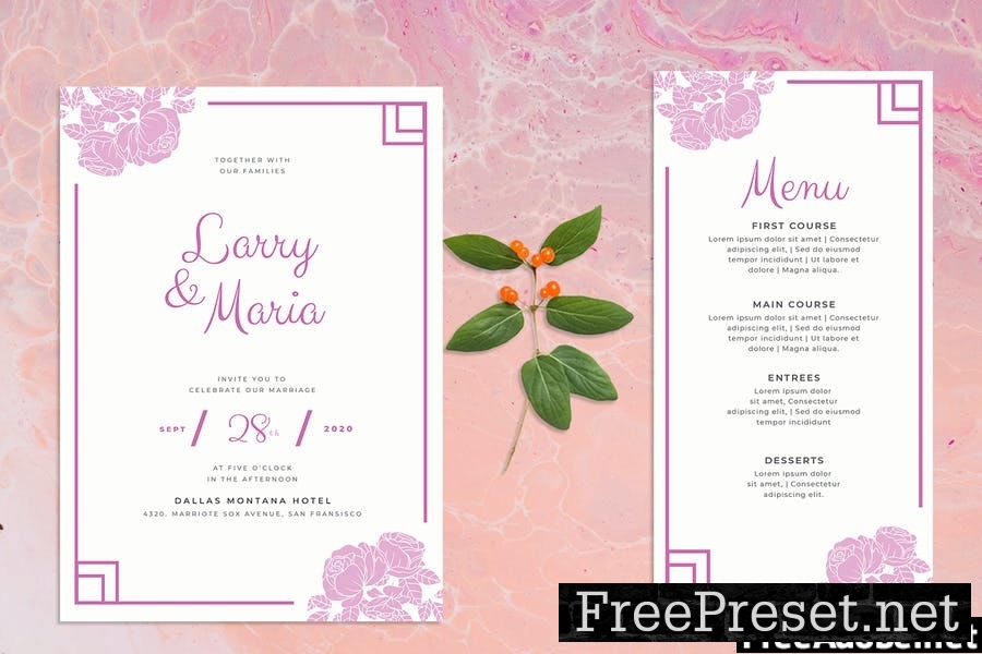 Rose Flower - Wedding Invitation JMWL4VY