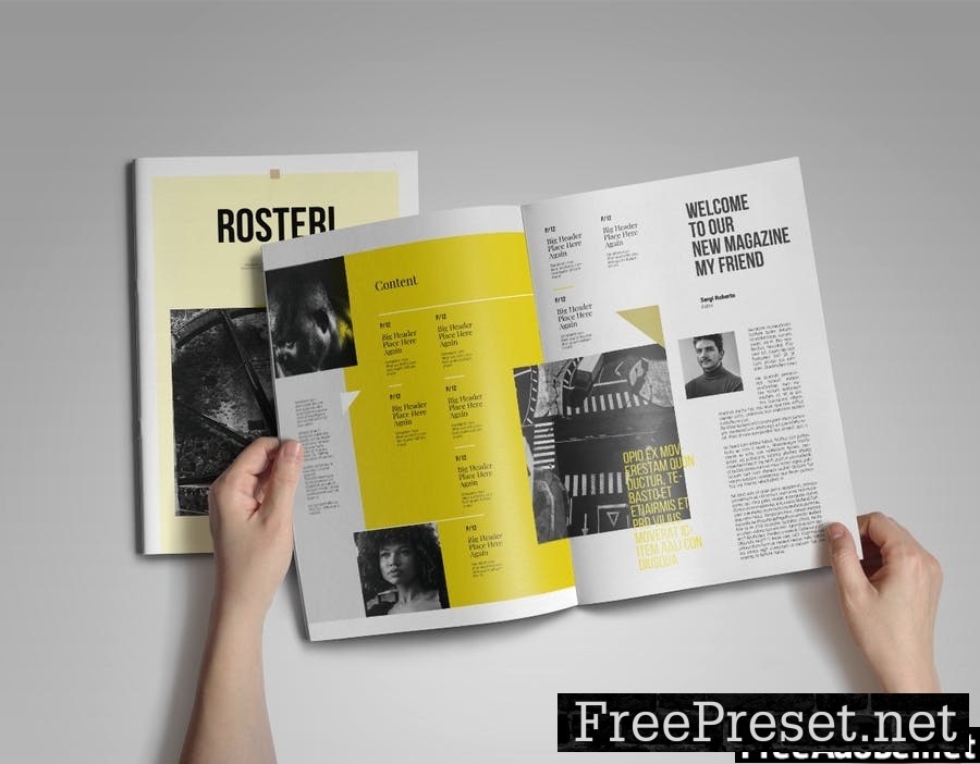 Rosteri | Magazine Template