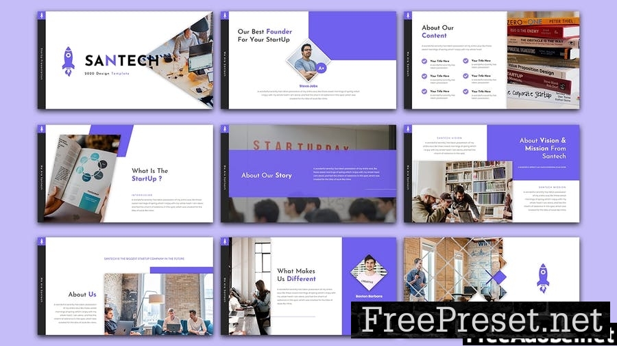 Santech - Business Technology PowerPoint Template NFH47FY