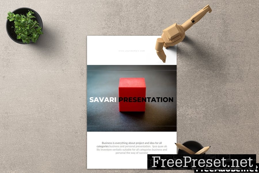 Savari - A4 Powerpoint Template