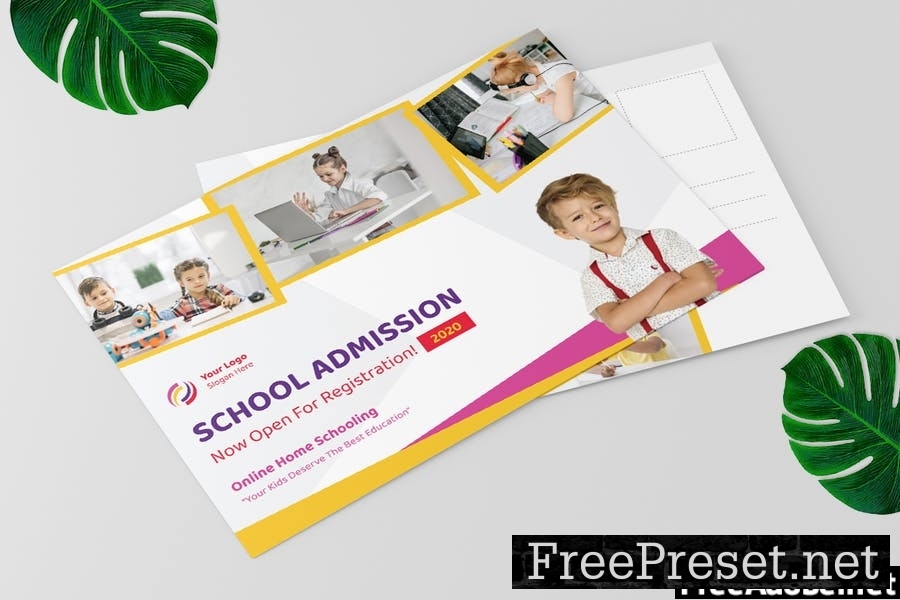 School Admission Postcard Design EDRE9PK