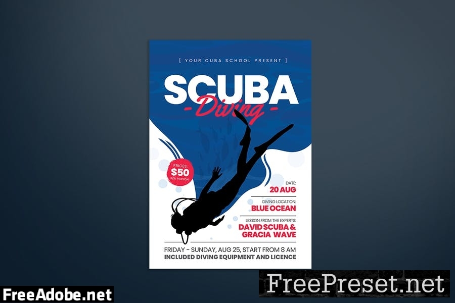 Scuba Diving Flyer Y2JH5UH