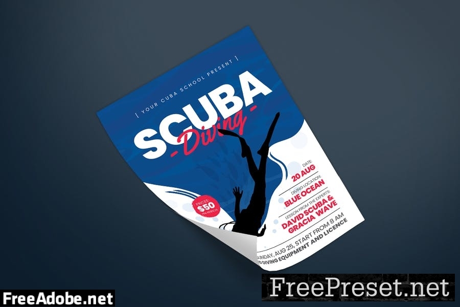 Scuba Diving Flyer Y2JH5UH