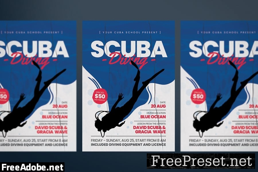 Scuba Diving Flyer Y2JH5UH