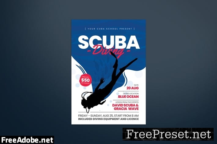 Scuba Diving Flyer Y2JH5UH