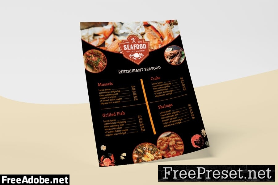 Seafood Restaurant Menu List