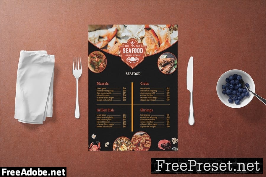 Seafood Restaurant Menu List