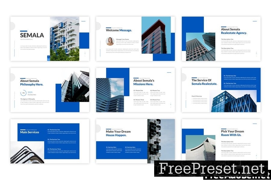 Semala - Realestate PowerPoint Template FRB5KW8