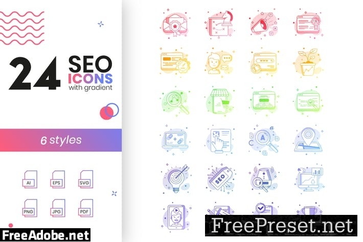 SEO services icons T3U2GRS