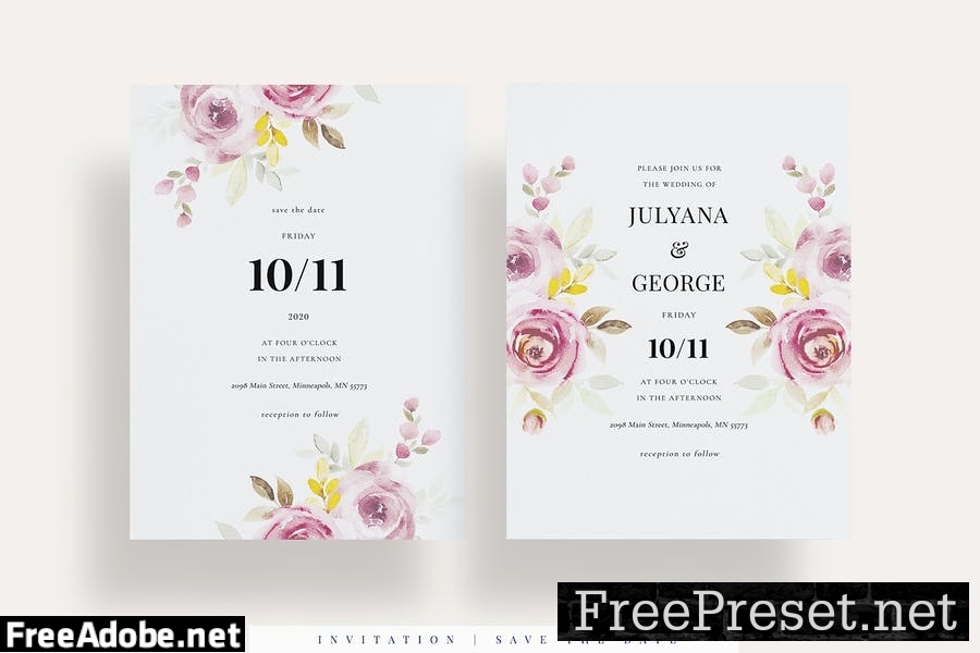 Shabbychic Wedding Invitation Set EZ