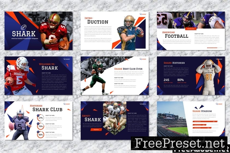 Shark - American Football Powerpoint Templates 4NBYJZ7