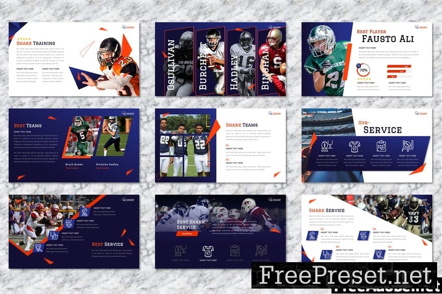 Shark - American Football Powerpoint Templates 4NBYJZ7