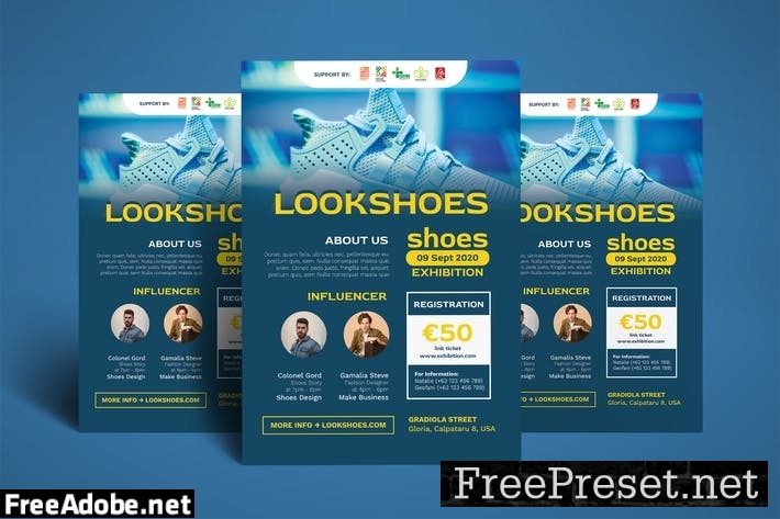 Shoe Store Flyer Poster S87TS66