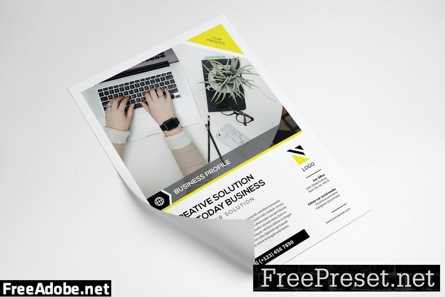 Simple Business Flyers Template F75BT26