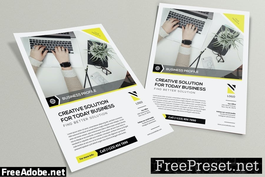 Simple Business Flyers Template F75BT26