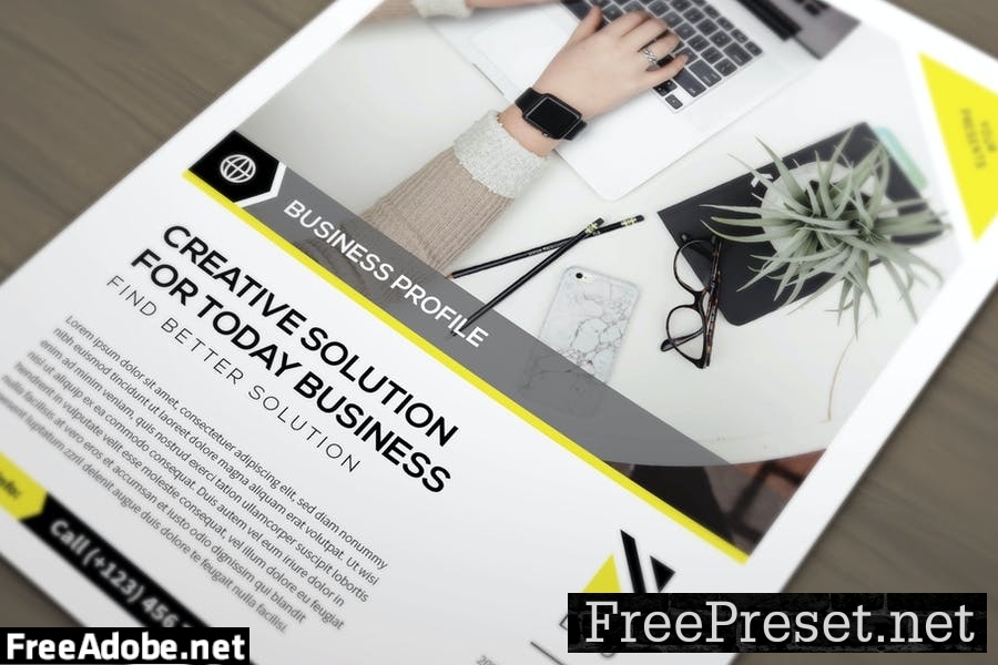 Simple Business Flyers Template F75BT26