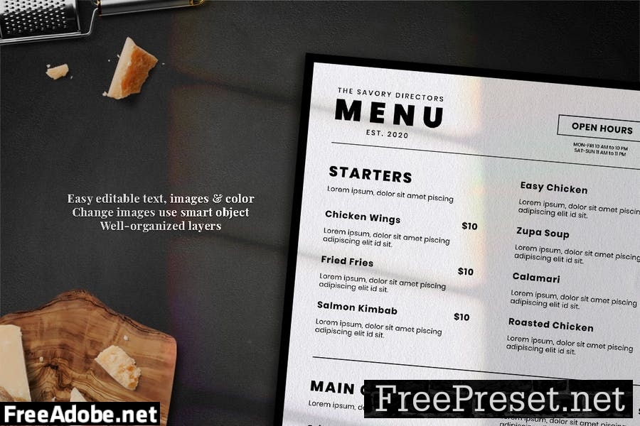 Simple Food Menu TTRSKXY