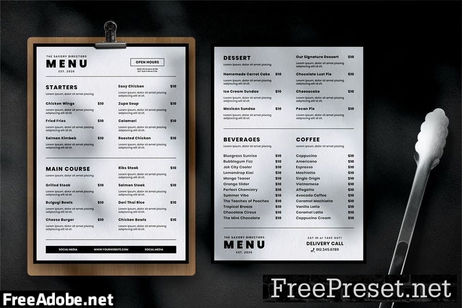 Simple Food Menu TTRSKXY