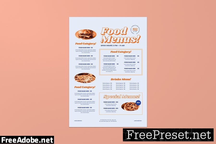 Simple Food Menus D73R63P