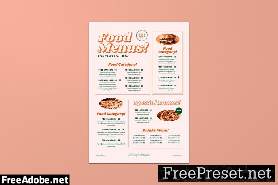 Simple Food Menus D73R63P