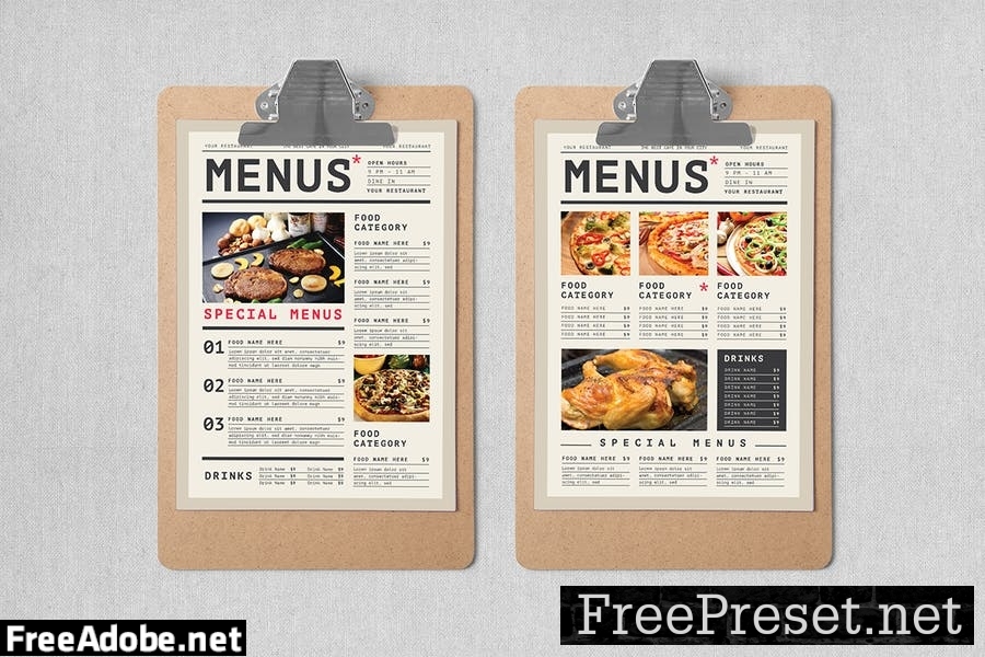 Simple Food Menus LEQ56TU