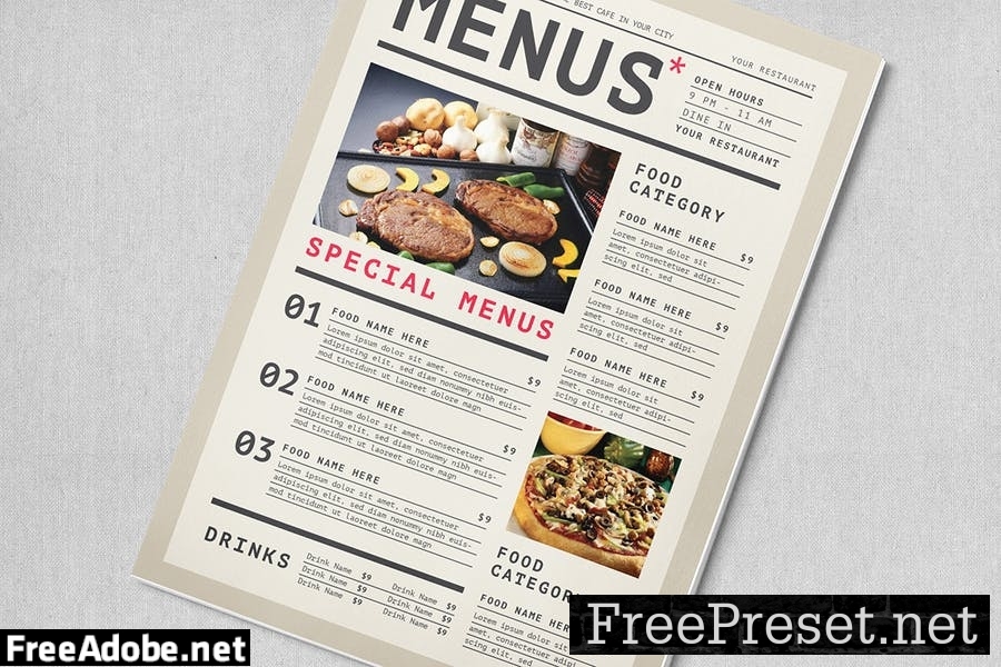 Simple Food Menus LEQ56TU