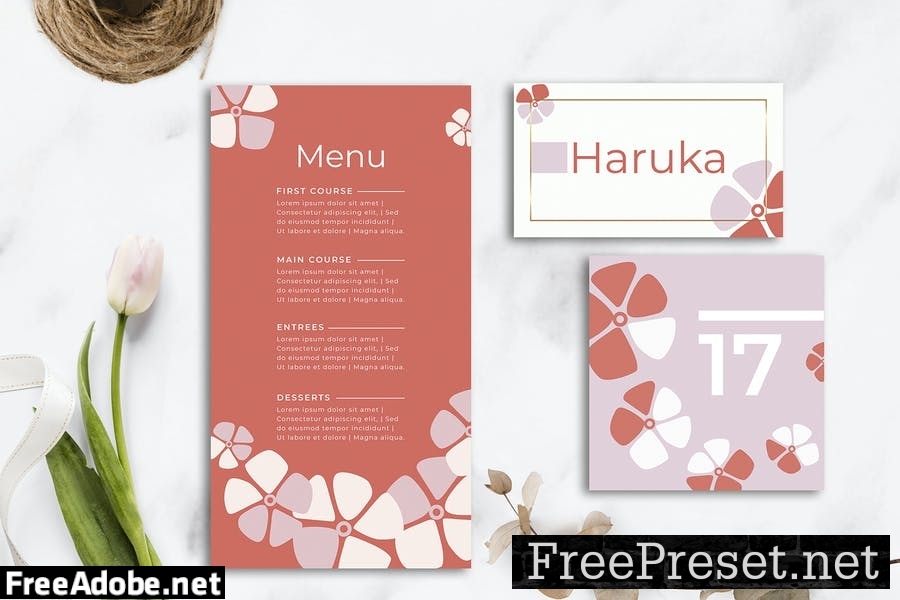 Simple Japan Cherry Blossom - Wedding Invitation ABLVK7A