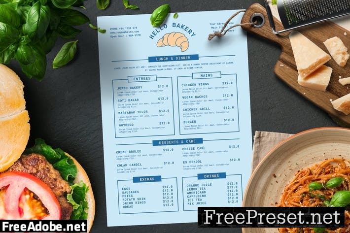 Simple Restaurant Menu EDNWAV7