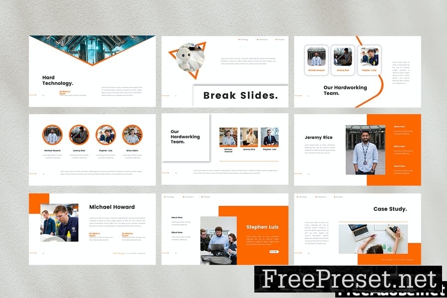 Simple Technology PowerPoint Template KFBQGKY