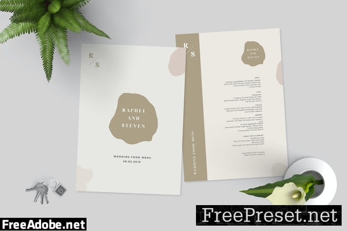 Simple Wedding Menu Template 5U7YQUY