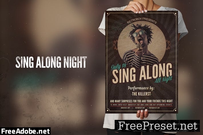 Sing Along Flyer Poster BVYCCK