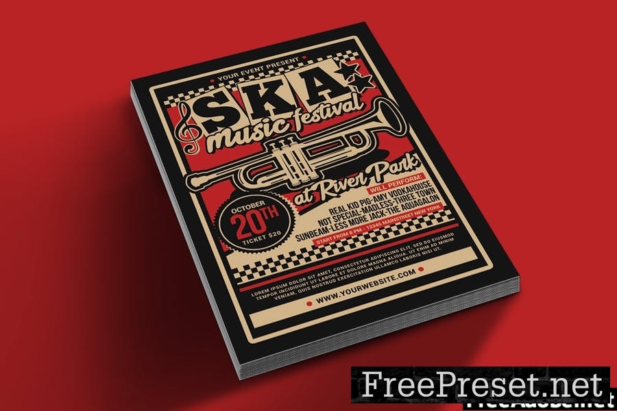 Ska Music Concert Flyer