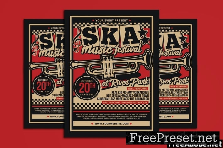 Ska Music Concert Flyer UL22HSY